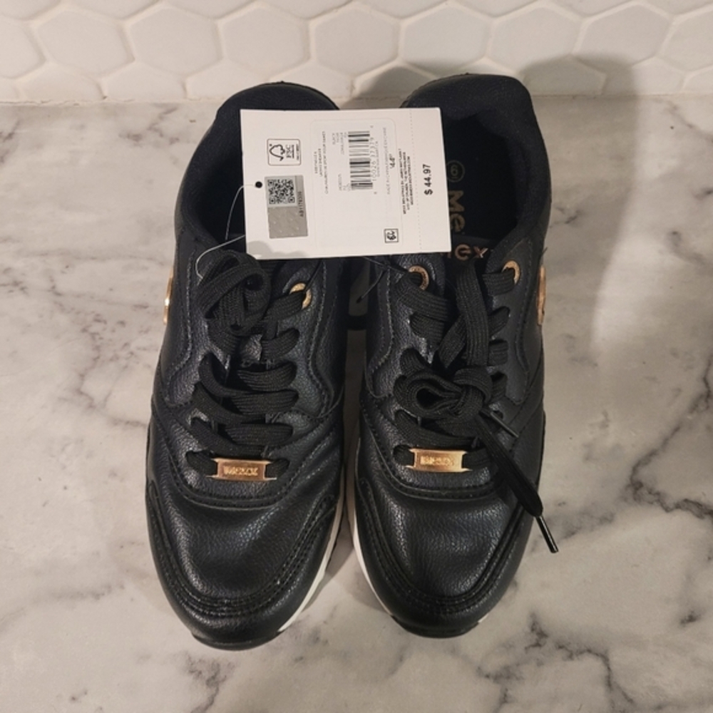 Mexx Black Sneakers with Gold Accents - Picture 3 of 6